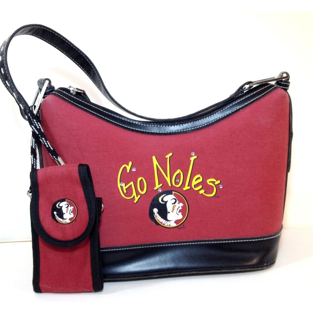 FSU Go Noles Florida State Seminoles Red black Game Purse Handbag w/ Phone Case